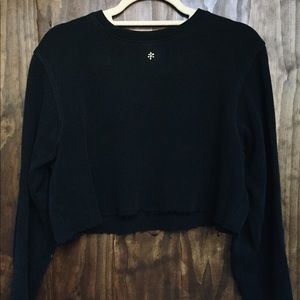 Cropped Long Sleeve Thermal Shirt